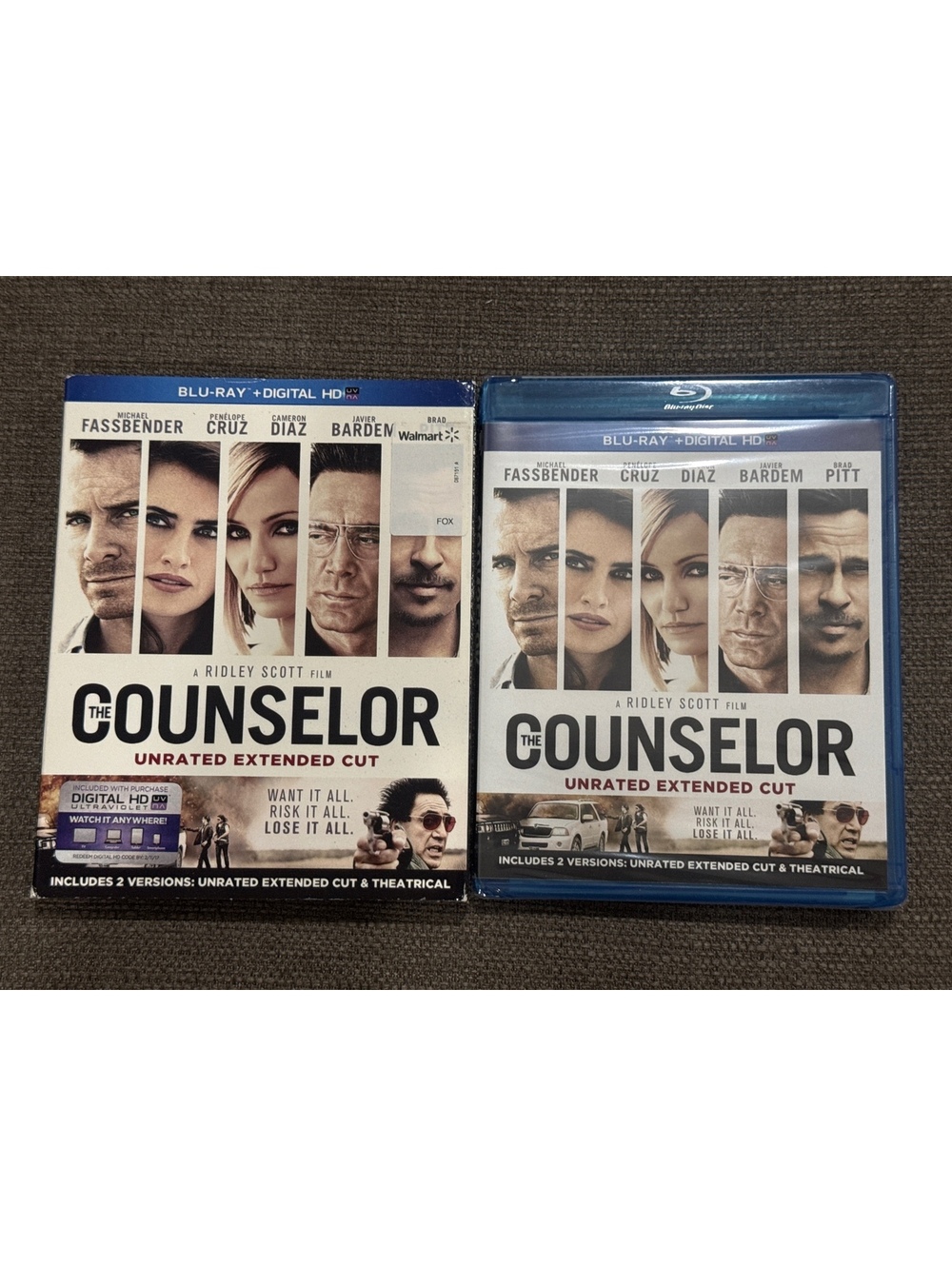 The Counselor Blu-ray + Digital HD Unrated Extended Cut (Brad Pitt)